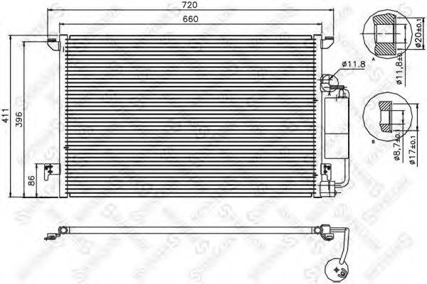 STELLOX 1045554SX Конденсатор, кондиціонер