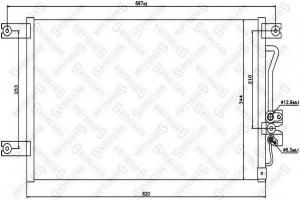 STELLOX 1045580SX Конденсатор, кондиціонер