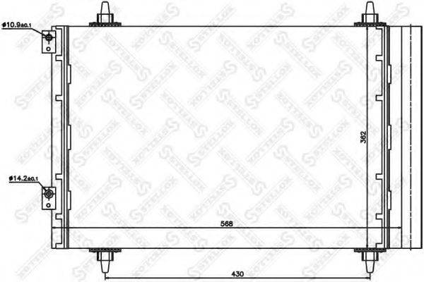 STELLOX 1045618SX Конденсатор, кондиціонер