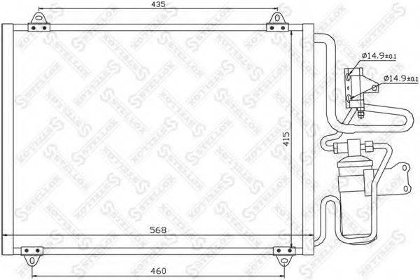 STELLOX 1045633SX Конденсатор, кондиціонер