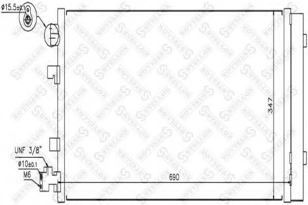 STELLOX 1045673SX Конденсатор, кондиціонер