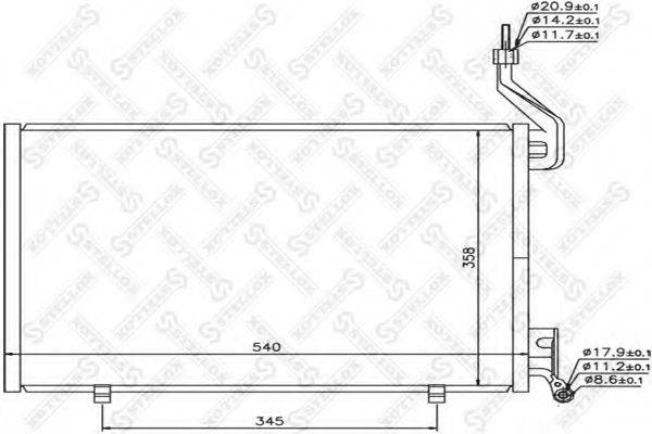 STELLOX 1045684SX Конденсатор, кондиціонер