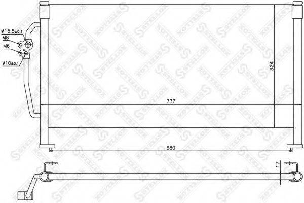 STELLOX 1045722SX Конденсатор, кондиціонер