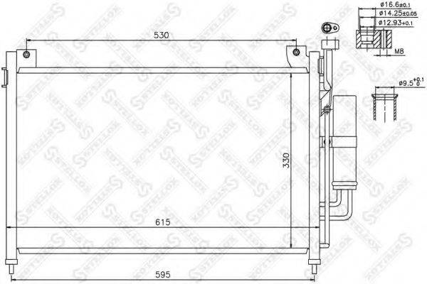 STELLOX 1045730SX Конденсатор, кондиціонер