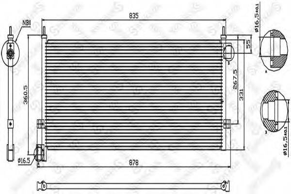 STELLOX 8728001SX Конденсатор, кондиціонер