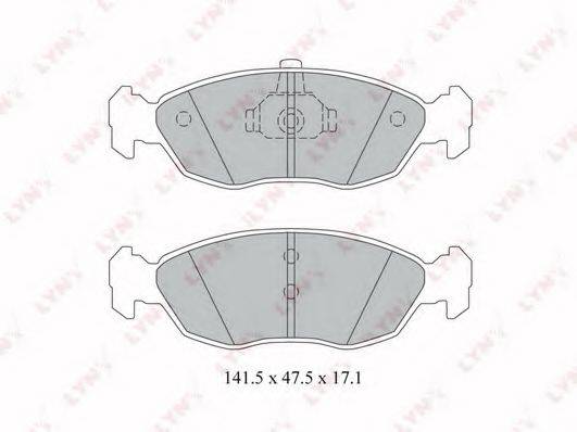 LYNXAUTO BD2219 Комплект гальмівних колодок, дискове гальмо