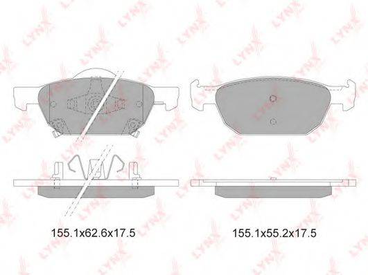 LYNXAUTO BD3423 Комплект гальмівних колодок, дискове гальмо