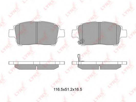 LYNXAUTO BD7526 Комплект гальмівних колодок, дискове гальмо
