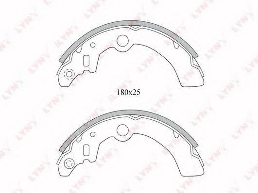 LYNXAUTO BS5101 Комплект гальмівних колодок