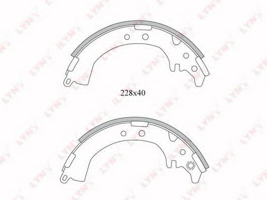 LYNXAUTO BS7507 Комплект гальмівних колодок