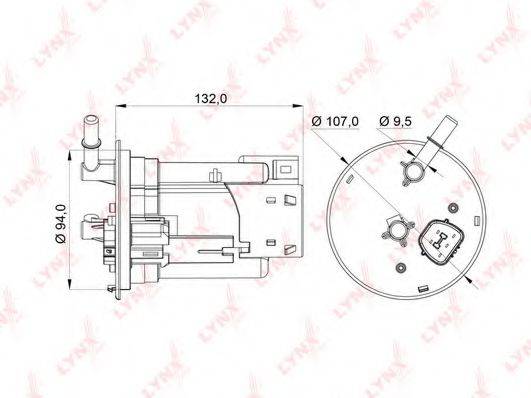 LYNXAUTO LF957M Паливний фільтр