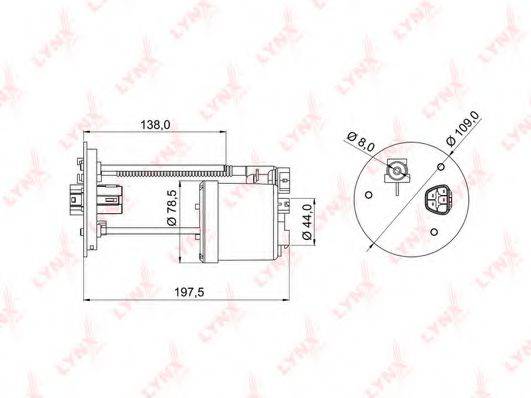 LYNXAUTO LF982M Паливний фільтр