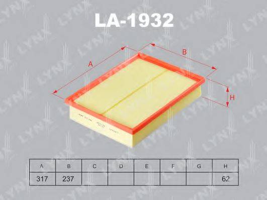 LYNXAUTO LA1932 Повітряний фільтр