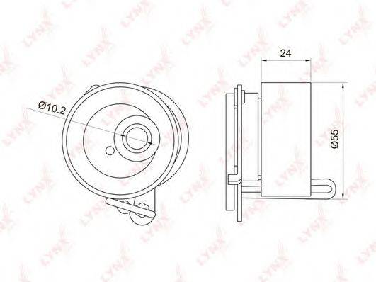LYNXAUTO PB1019 Натяжний ролик, ремінь ГРМ