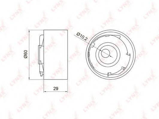 LYNXAUTO PB1029 Натяжний ролик, ремінь ГРМ