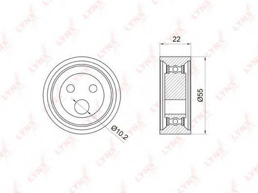 LYNXAUTO PB1052 Натяжний ролик, ремінь ГРМ