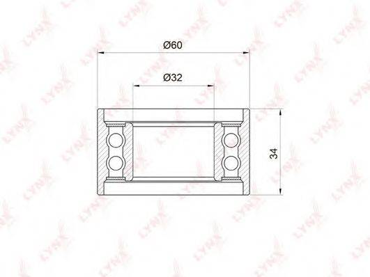 LYNXAUTO PB1057 Натяжний ролик, ремінь ГРМ