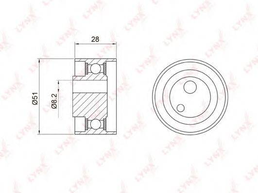 LYNXAUTO PB1058 Натяжний ролик, ремінь ГРМ