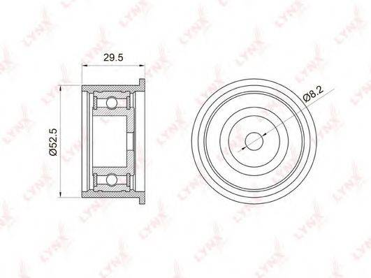 LYNXAUTO PB3026 Паразитний / Ведучий ролик, зубчастий ремінь