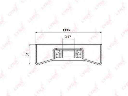 LYNXAUTO PB5030 Натяжний ролик, полікліновий ремінь