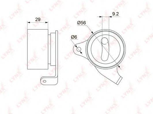 LYNXAUTO PB1068 Натяжний ролик, ремінь ГРМ