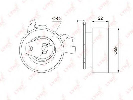 LYNXAUTO PB1142 Натяжний ролик, ремінь ГРМ