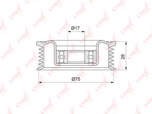 LYNXAUTO PB5144 Натяжний ролик, полікліновий ремінь
