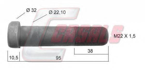 CASALS 21226 Болт кріплення колеса