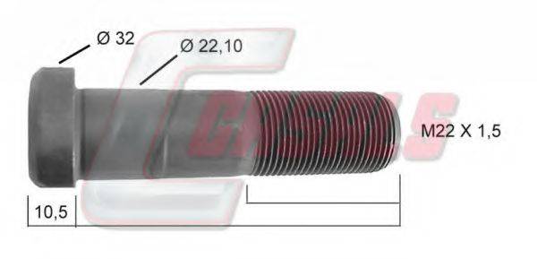 CASALS 21236 Болт кріплення колеса