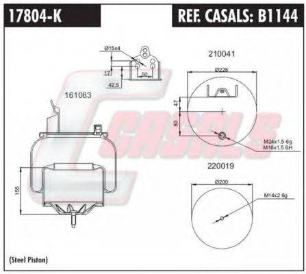 CASALS B1144 Кожух пневматичної ресори