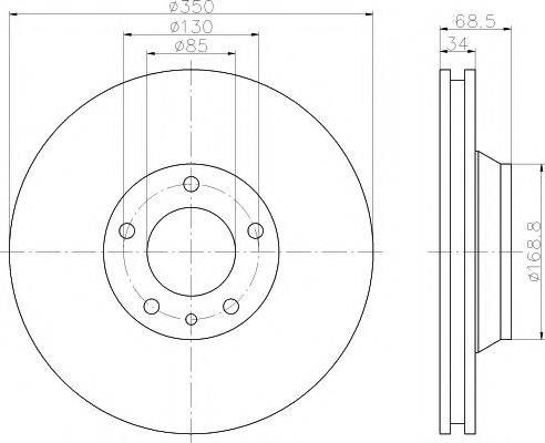 HELLA PAGID 8DD355109771 гальмівний диск