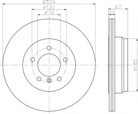 HELLA PAGID 8DD355110011 гальмівний диск