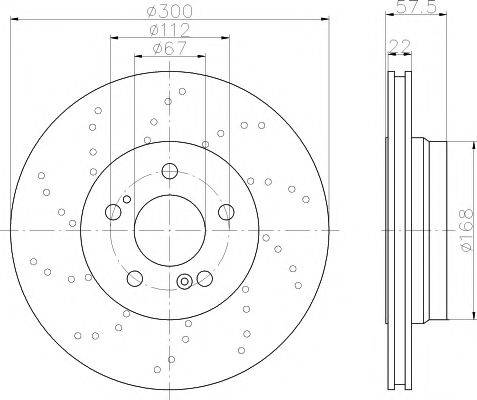 HELLA PAGID 8DD355110151 гальмівний диск