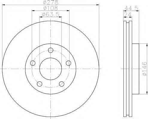 HELLA PAGID 8DD355110281 гальмівний диск