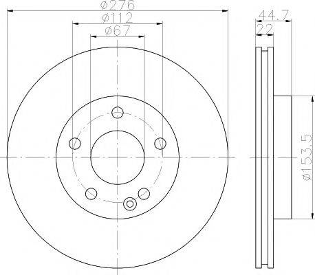 HELLA PAGID 8DD355111051 гальмівний диск