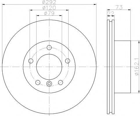 HELLA PAGID 8DD355111231 гальмівний диск