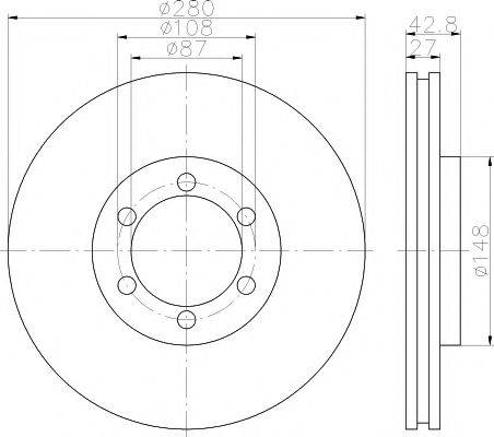 HELLA PAGID 8DD355111761 гальмівний диск