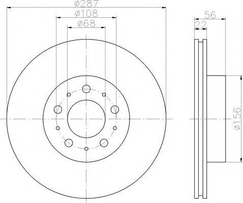 HELLA PAGID 8DD355102251 гальмівний диск