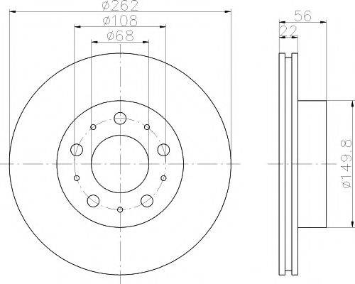 HELLA PAGID 8DD355102241 гальмівний диск