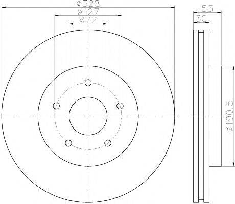 HELLA PAGID 8DD355115921 гальмівний диск