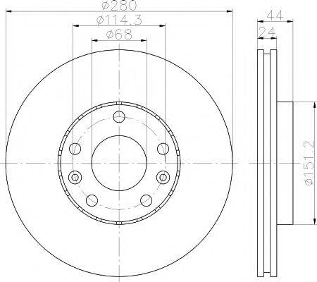 HELLA PAGID 8DD355116151 гальмівний диск