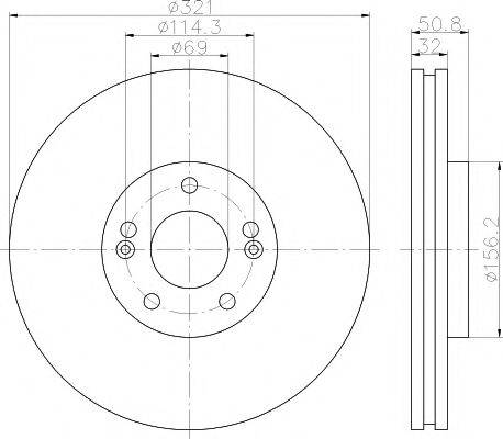 HELLA PAGID 8DD355116731 гальмівний диск