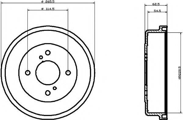 HELLA PAGID 8DT355300341 Гальмівний барабан