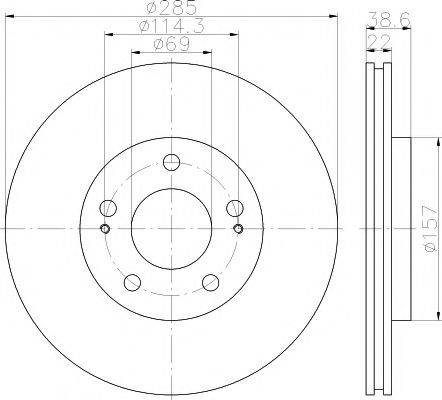 HELLA PAGID 8DD355112931 гальмівний диск