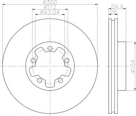 HELLA PAGID 8DD355113271 гальмівний диск