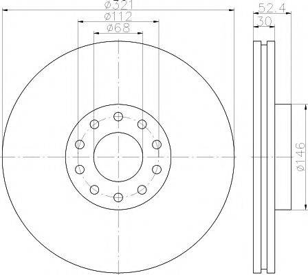 HELLA PAGID 8DD355113501 гальмівний диск