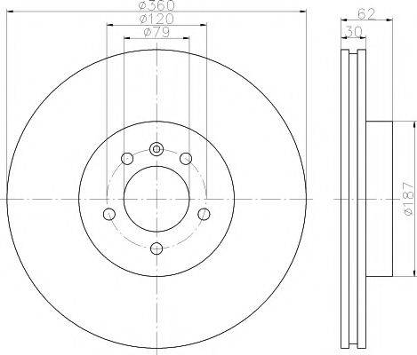 HELLA PAGID 8DD355114061 гальмівний диск