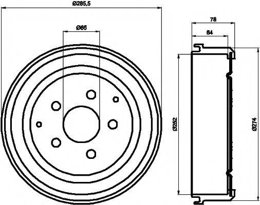 HELLA PAGID 8DT355301641 Гальмівний барабан