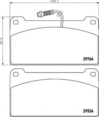 HELLA PAGID 8DB355005441 Комплект гальмівних колодок, дискове гальмо