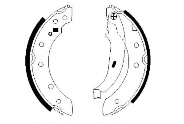 HELLA PAGID 8DB355001571 Комплект гальмівних колодок